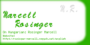 marcell rosinger business card